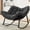 Dark Grey, variant on Oversized Rocking Chair Indoor, Papasan Rocking Chair Outdoor, Lounge Chair with Cushion, Patio Egg Rocker Chairs, Comfy Reading Chairs for Bedroom, Living Room, Garden, Lawn, White