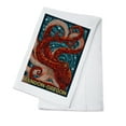 thumbnail image 1 of Bandon, Oregon, Octopus Mosaic (100% Cotton Tea Towel, Decorative Hand Towel, Kitchen and Home), 1 of 3