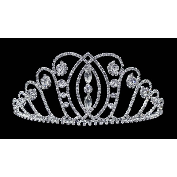 #12502 Small Intersecting Tiara - Flat Base