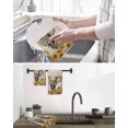 thumbnail image 5 of Vintage Elephants Kitchen Dish Towels for Drying Dishes Set of 2, Spring Summer Sunflowers Daisy Floral Waffle Weave Microfiber Hand Tea Bathroom Towels Quick Dry & Absorbent Towel 12x12, 5 of 7
