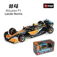 thumbnail image 2 of Burago 1/43 2022 F1 McLaren MCL36 #4 Lando Norris #3 Daniel Ricciardo modelo de coche en miniatura de aleación fundido a presión coches colección juguete de regalo Fivean unisex, 2 of 2