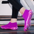 thumbnail image 3 of lnmuld Solid Mens Womens Knit Sock Five Toe Slip on Non Slip Water Shoes for Beach Swimming Outdoor Activities Purple,8.5, 3 of 9