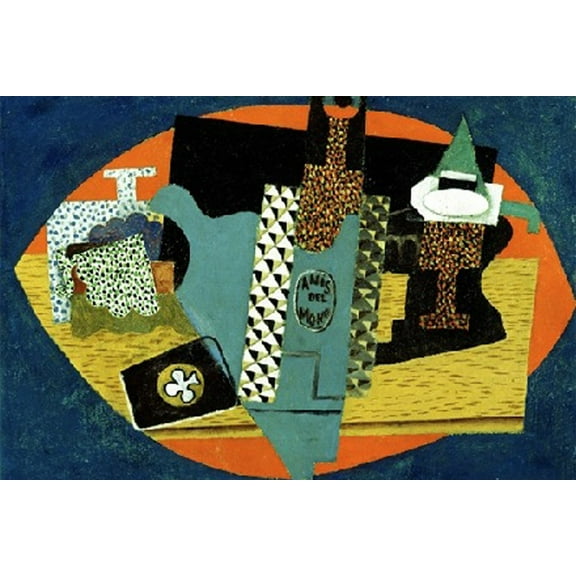 24x36 gallery poster, Bottle of Anis del Mono by Picasso 1916