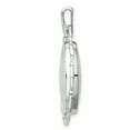 thumbnail image 2 of 925 Sterling Silver 21x16mm Flower Oval Personalized Photo Locket Necklace Charm Pendant, 2 of 7