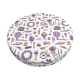 thumbnail image 6 of Uemuo Lavender Flowers Pattern Round Bar Stool Seat Covers Washable Stool Cushion Slipcover Elastic Bar Chair Covers-12 inch, 6 of 7