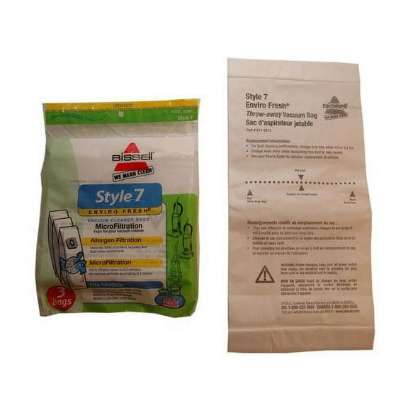 Type 7 Compatible with Bissell Vacuum Cleaner Replacement Bag (12 Pack)