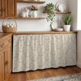thumbnail image 3 of Beige Baroque Cabinet Curtain 32"Wx55"L, Dustproof Pantry Door Curtain with Self Adhesive Tape, Farmhouse Scroll Floral Pattern Art Tall Storage Cover Privacy Drape for Bathroom Kitchen Laundry Room, 3 of 9