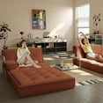 thumbnail image 2 of 81.5'' Sofa Bed Convertible Sleeper Sofa, Akaber Oversized Pull Out Couch with Fixed-Shape Frame, 2 Pillows, Corduroy Plush Lounge for Living Room, 2 of 8
