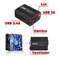 thumbnail image 3 of Inversor De Corriente Automático, 12v A 110v 300w, 2 Ac Y 2, Negro, 3 of 5