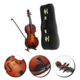 thumbnail image 2 of 1 juego de adornos de violín en miniatura para escritorio, decoración realista de violín., 2 of 6