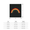 thumbnail image 5 of Vibrant Rainbow Pattern Flannel Blanket - Soft Cozy and Warm for Sofa Travel Bed and Chair - Whimsical Design with Textured Look, 5 of 7
