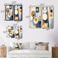 thumbnail image 4 of Designart "Yellow Blue Circulars Graphic Geometry III" Modern Midcentury Framed Wall Art Set Of 2 - Mid-Century Blue Framed Wall Art Set Of 2, 4 of 6