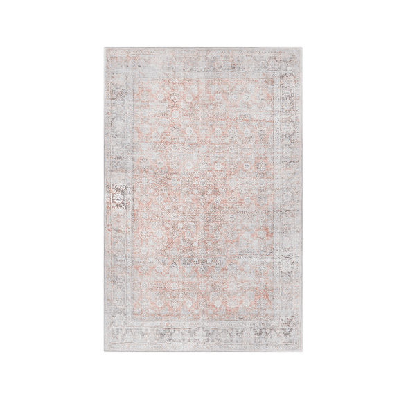 BNM Vintage Floral Indoor Area Rug, 5'7" x 8'9", Butterscotch