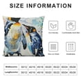 thumbnail image 5 of Creowell Decorative Throw Pillow Cover,Watercolor Penguin Mom and Baby  Throw Pillow Case Cushion Cover Home Décor Sofa Decorative Pillow  White, 5 of 5