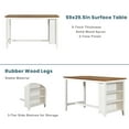 thumbnail image 4 of Harper & Bright Designs Counter Height Dining Table Set for 4, Wood Bar Table with Storage shelf and 2 stools & 2 Chairs for Small Places, White, 4 of 18