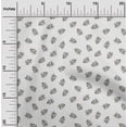 thumbnail image 1 of oneOone Viscose Jersey White Fabric Leaves & Flower Floral Sewing Craft Projects Fabric Prints By Yard 60 Inch Wide, 1 of 5