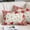 Red Beige, variant on Valentines Love Heart Pillow Covers, Linen Long Throw Pillow Case, Eucalyptus Love Heart Red Holiday Pillow Protector Decorative Cushion Cover for Living Room/Bedroom 20" x 26"