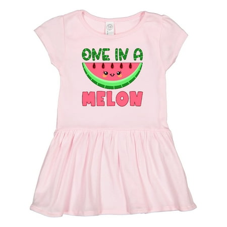 

Inktastic One in a Melon Cute Smiling Watermelon Gift Toddler Girl Dress