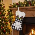 thumbnail image 5 of Plaid Puppy Christmas Stocking, Decorative Fabric Accent, Reusable Room Styling, for Dining Room, Living Room, Fireplace and Christmas Party Decor, 5 of 9