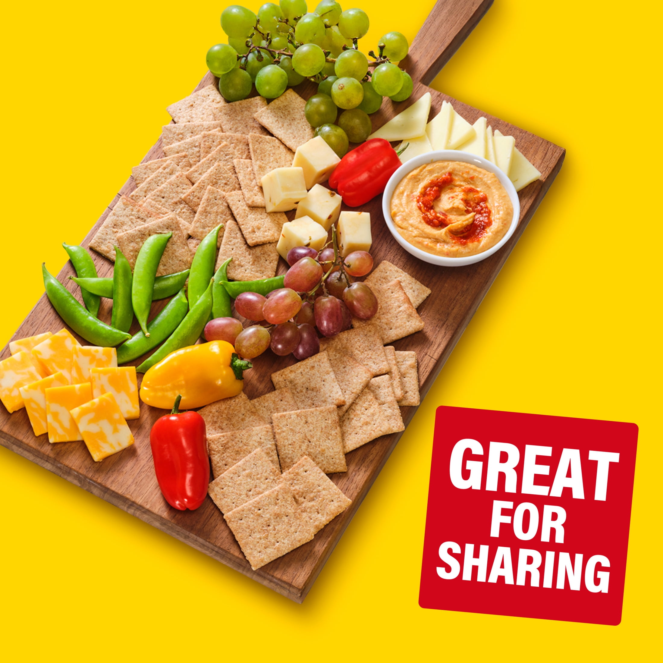 (3 pack) WHEAT THINS Sundried Tomato & Basil Snacks, Whole Grain Wheat Crackers, Family Size, 13 oz