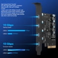 thumbnail image 4 of PCI Express Card, PCIe pour Taper C Extension Carte Plug And Play Safe USB 3.2 4 Port pour Ordinateur de Bureau, 4 of 8
