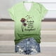 thumbnail image 2 of Tops Cortos para las Mujeres Día de la Independencia Impreso Suéter con Cuello en V Manga Corta, Top Casual para Primavera Verano, 2 of 3