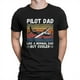 thumbnail image 1 of Papá piloto como un papá normal pero más genial. Camisetas retro de papá piloto al atardecer para hombres, camiseta de algodón novedosa para amantes de los aviones., 1 of 6