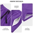 thumbnail image 4 of joogoo Mens Swim Trunks Dark Purple Beach Shorts Drawstring Elastic Waist Swimwear Bathing Suits M, 4 of 6