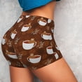 thumbnail image 4 of Haiem Cute Sloths Bear Relaxing In Coffee Cup No Front Seam Biker Shorts for Women Yoga Workout Gym Bike Shorts with Tummy Control Moisture-Wicking-Small, 4 of 9