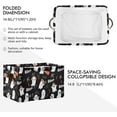 thumbnail image 2 of GZHJMY Halloween Pumpkin Rectangular Storage Bins, 2 PCS Collapsible Toy Storage Bins, Waterproof Canvas Rectangular Storage Bin with Leather Handles for Closets,Bedrooms,Kids Toy,Gift Baskets, 2 of 6