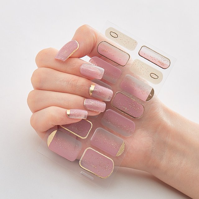 Pegatinas de uñas estampadas, venta al por mayor, tiras de uñas para mujeres y niñas, pegatinas de alta calidad de belleza completa para uñas Tan Jianjun unisex