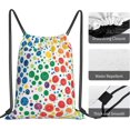 thumbnail image 4 of Drawstring Bags for Men Women, Lightweight Sport Gym Backpack for Sports Yoga Travel, 14x16 Inch, 4 of 5