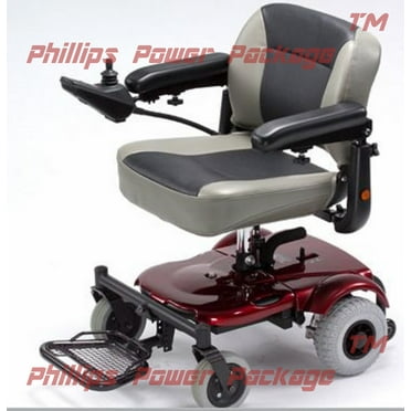 Merits Health Products - EZ-GO- Travel Power Chair - 18"W x 15"D - Red