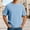 Sky Blue, variant on Bcfgryg Corduroy Crewneck T Shirt Soft Textured Casual Short Sleeve Tee Comfortable Relaxed Fit Basic Solid Color Top For Everyday Wear Men's T Shirts Red L