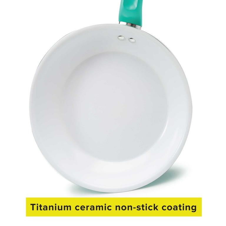Tasty Ceramic Non-Stick 16-Piece Cookware Set, Titanium-Reinforced, Multicolor