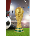 thumbnail image 4 of 2022 Trophée de Football du Monde Réplique Football Prix Fans de Football Souvenirs (8 Pouces de Haut Brillant), 4 of 4