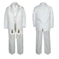 thumbnail image 3 of New Born Baby Boy Teen Christening Baptism Formal White Paisley Suit Silver Gold Patch on Stole SM-20, 3 of 4