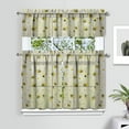 thumbnail image 2 of Kitchen Curtains 36 Inch Short - 3 Panel Set with Cute Bumble Bee and Honeycomb Print, Rod Pocket Window Curtain, 100% Polyester for Bee Lovers, Farmhouse, Kitchen, Living Room, Easy Wash, 2 of 6