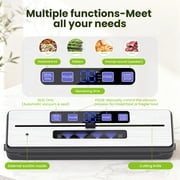 Food Vacuum Sealer Machine,7 Vacuum Modes with Build-in Cutter Digital Countdown Timer,External Suction Nozzle For Zipper Bags,Vacuum Boxes,Mason Jars