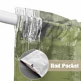 thumbnail image 2 of Sage Green Abstract Kitchen Window Curtains, Swag Curtains Valance for Bedroom Living Room Bathroom, Modern Mottled Art Oil Painting Rod Pocket Window Treatment Curtain Block Drapes 2 Panels 36"x36", 2 of 9