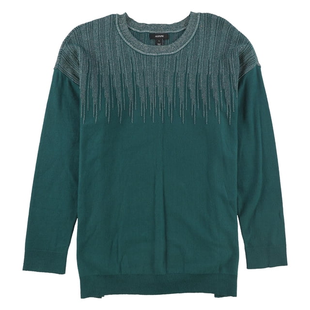 Suéter Alfani con dobladillo ventilado para mujer azul extragrande