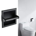 thumbnail image 3 of veasfak Wall-Mounted Toilet Paper Holder Paper Roller Racks Organizer Wipe Paper Storage Black, 3 of 9