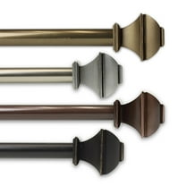 Contemporary Home Living 89" Chocolate Brown Contemporary Adjustable Double Curtain Rod