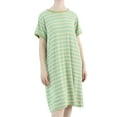 thumbnail image 2 of Defitshape Women's Soft Plus Size Nightgown Short Sleeve Sleep Dress Lounge Nightdress Nighty Sleepwear Green Medium, 2 of 5