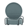 thumbnail image 1 of Tapis BBQ et Tapis Résistant au Feu en Silicone pour Boissons, Tapis Rond pour Tasse avec Support, Coussinets pour Pots avec Rainure Profonde, 1 of 3