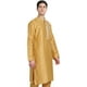SKAVIJ Hommes Tunique Art Soie Longue Chemise Brodée Kurta Robe X-Large Gold – image 4 sur 6