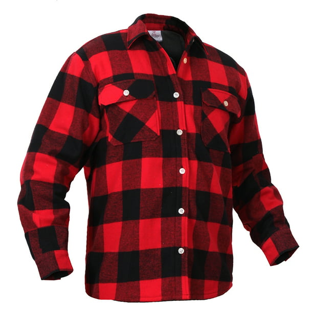 Rothco - Rothco Fleece Lined Flannel Shirt - 2739 - S - Walmart.com ...