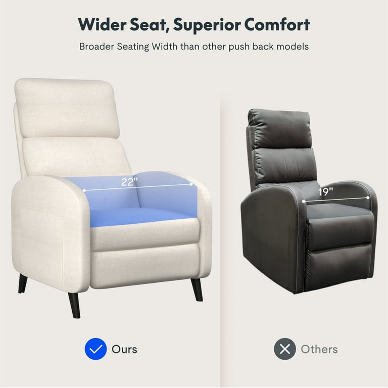 FlexiSpot Recliner Chair, Adjustable Reclining Sofa, Durable