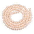 thumbnail image 2 of 10strands Opaque Solid Color Glass Beads Strands Faceted Rondelle Creamy White 2.3~2.7x1.5mm Hole: 0.4mm about 135~140pcs/strand 26~27cm, 2 of 3