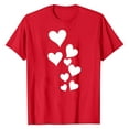 thumbnail image 4 of CENGNIAN Funny Cute Valentine's Day Gift Tops Women Valentine Shirt Love Heart Graphic Plus Size Short Sleeve Tee Shirt Red##,Size L, 4 of 5